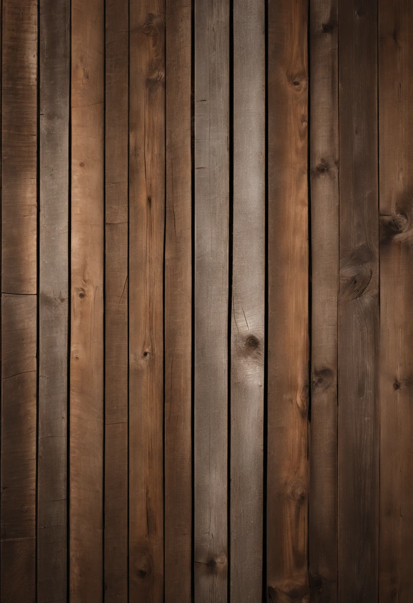 An aesthetic photo of a reclaimed wood wall, with its weathered and distressed texture, capturing the rustic and vintage charm of reclaimed wood in shades of gray, brown, and tan