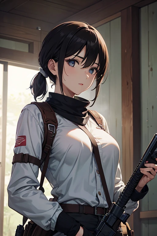 Survival Games　Beautiful Mature Woman、Shoot with a gun、The upper part of the body