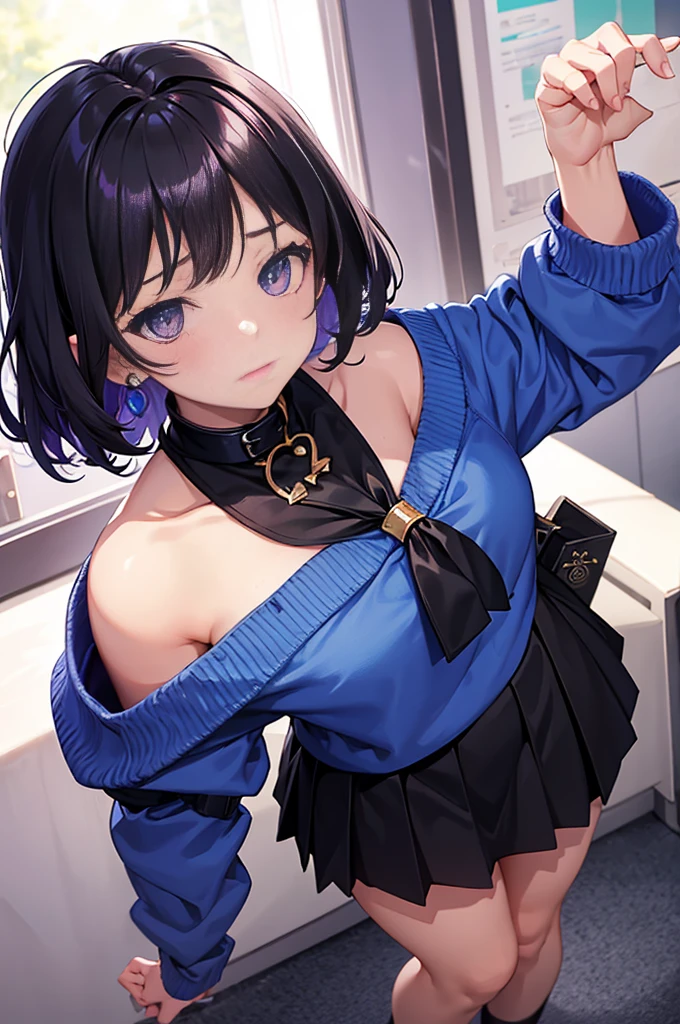 NSFW,(((Sex with multiple men))),masterpiece、Very detailed、highest quality、Luxury bed、masterpiece, best quality, detailed face,Disheveled clothes、Nude、Leg spread、Clear female genitalia、pubic hair、On all fours、Nipples、Obvious female genitalia、pubic hair、1girl:1.2),
kawaii,
stageidol,suisei cos , gloves, plaid, black gloves, choker, Star (symbol),partially fingerless gloves, belt, plaid dress,plaid skirt, skirt, bracelet, shirt, buttons, blue belt,ascot,double-breasted, blue ascot, plaid jacket, jacket, collared shirt, dress,grey jacket, black choker, long sleeves,blue ribbon, blue choker, grey skirt,jewelry,bracelet ,thigh strap, single thighhigh, socks,
beret, hat,plaid headwear, grey headwear,crown,
BREAK
(small breasts:1.2) (flat_chest:1.2),
(slender),
amaranth purple eyes,
side ponytail hair,
orange color hair,High quality and beautiful,, pretty girl, Very detailed and delicate,Angle from behind