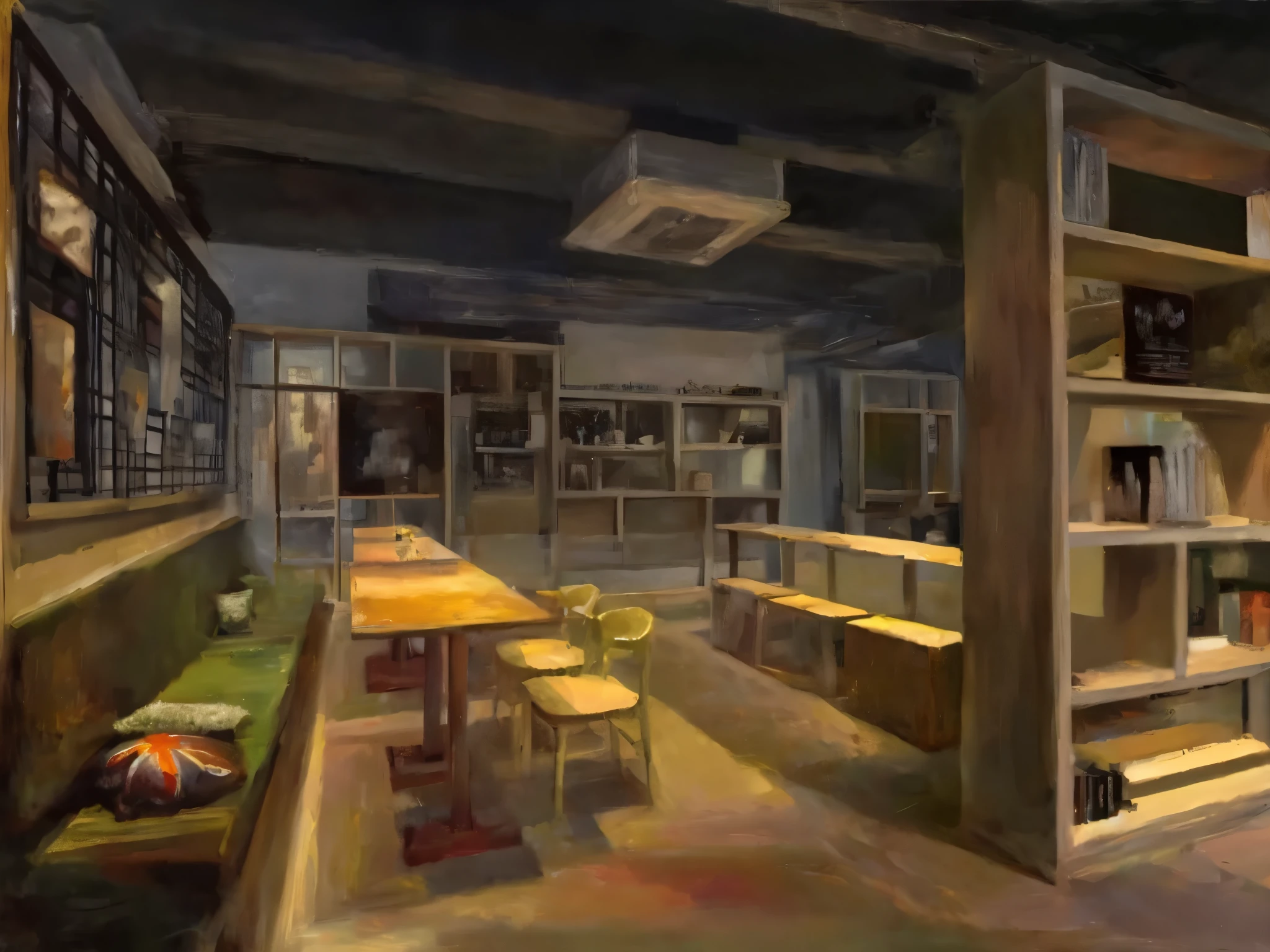 Realistic painting，OilPaintStyle，Thick coating，Lots of detail，Strong contrast