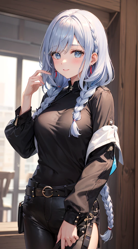 ((8K)), ((Chef d'oeuvre)), Moe Kazekura, blue archive, assise et vue de face, (pantyhose gris), ((jambes grasses)), ((Bas gris)), ((gros seins)), ((Original clothing)), ((Bas gris)), (qualité d'image très élevée), (bijouterie), (finely detailed eyes and detailed face:1.3), (extremely fine and beautiful:1.1), (perfect details:1.1)