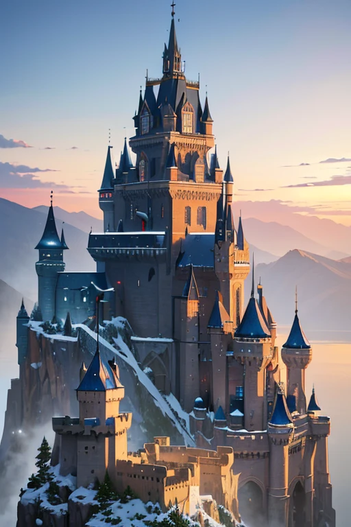 (best quality,4k,8k,highres,masterpiece:1.2),ultra-detailed,(realistic,photorealistic,photo-realistic:1.37),castle on top of a mountain,bridge on top of the castle,cartoon castle scenery,beautiful castle,castle backdrop,castle setting,enormous castle,wandering inside the castle,epic castle with towering spires,high fantasy castle,castle in the style of sky city,(castle in the background),fantasy castle,beautiful anime scenes,anime scenery,enormous castle wall