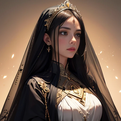 create a highly realistic image that portrays Ayshia Taşkın, a fictional and enigmatic character, em uma cena promocional. Ayshia Taşkın is a woman with a mysterious and imposing presence. She wears a black veil that partially covers her face., adding a touch of mystery to your appearance. upon his head, She wears a black piece of clothing, which has remarkable detail: uma estrela ricamente adornada. The star is the focal point of the piece, adding a symbolic and magical element to your personality.
The veil and garment flow naturally and realistically, following the laws of physics and adding depth to the composition. The lighting of the scene is crucial to highlighting the enigmatic atmosphere. Soft, diffused light subtly highlights the details of the veil and headpiece, while also casting soft shadows on parts of Ayshia's face.
Around Ayshia's neck, there is a thin and elegant chain, adornada com pequenos detalhes intrincados. A corrente reflete a luz de maneira realista, adding a touch of sparkle to the scene. The surrounding environment is slightly diffuse, to focus attention on the character, mas ainda exibe detalhes sutis que evocam um mundo de fantasia.
This image serves as a detailed portrait of Ayshia Taşkın, intended to promote understanding of his enigmatic personality and to attract the interest of viewers. The rich detail and focus on reality will make the image vivid and immersive, capturing the essence of the Antipodean world she inhabits