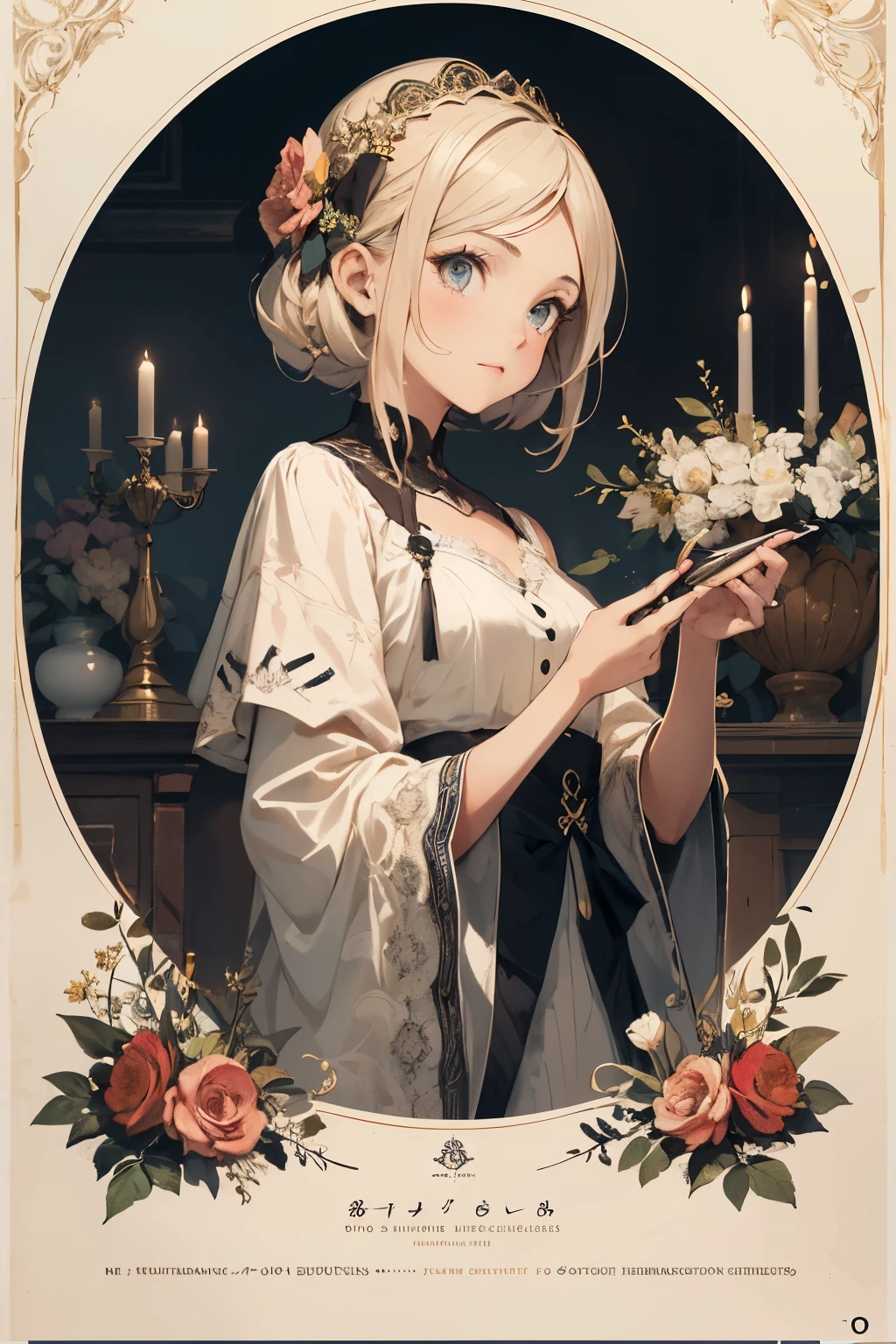 absurderes, hight resolution, ultra-detailliert, (1girl in:1.3), Design images featuring beautiful calligraphy, With expressive lettering, Gracious prosperity, And a sense of craftsmanship and skill