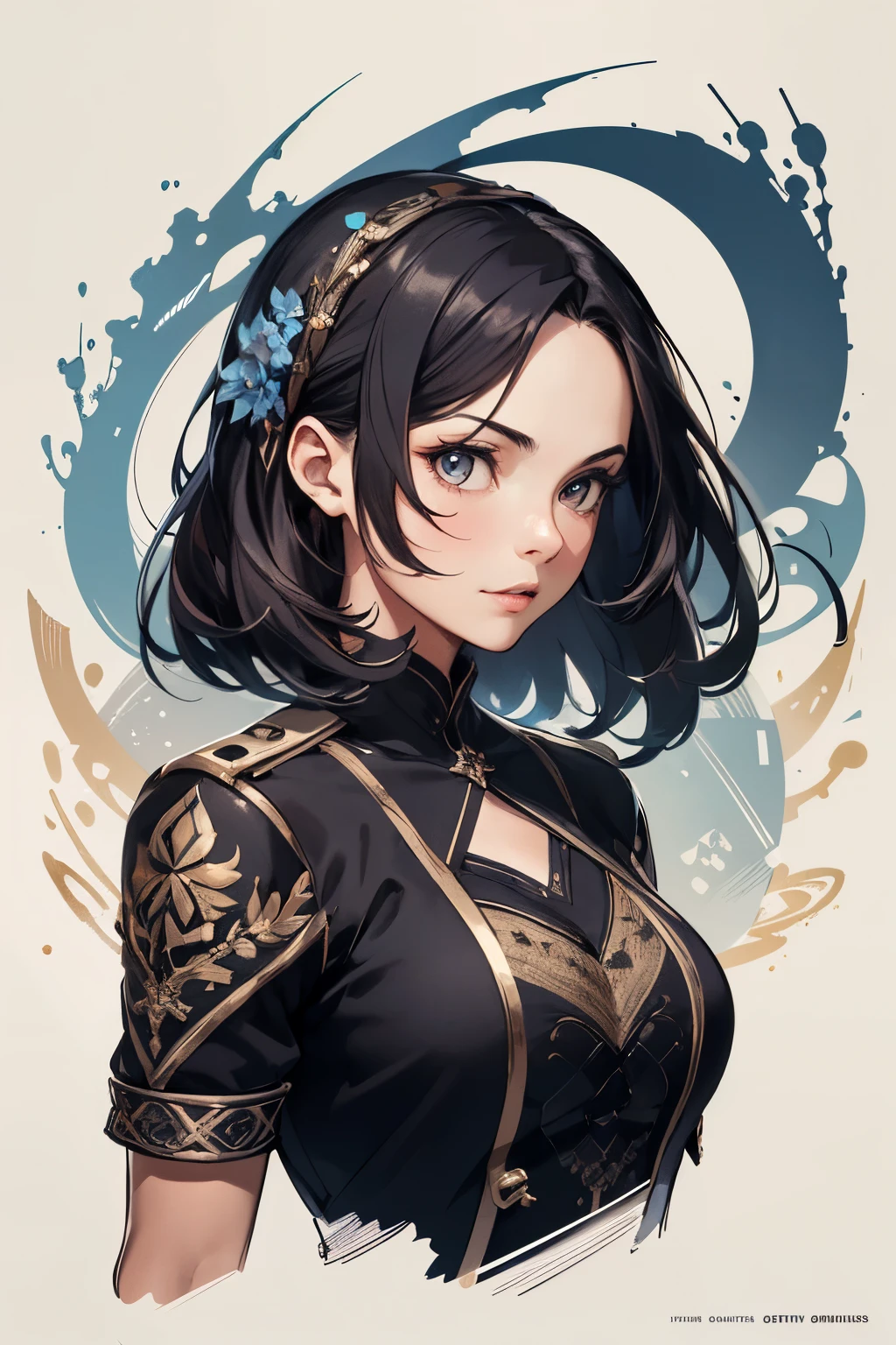 absurderes, hight resolution, ultra-detailliert, (1girl in:1.3), Design images featuring beautiful calligraphy, With expressive lettering, Gracious prosperity, And a sense of craftsmanship and skill