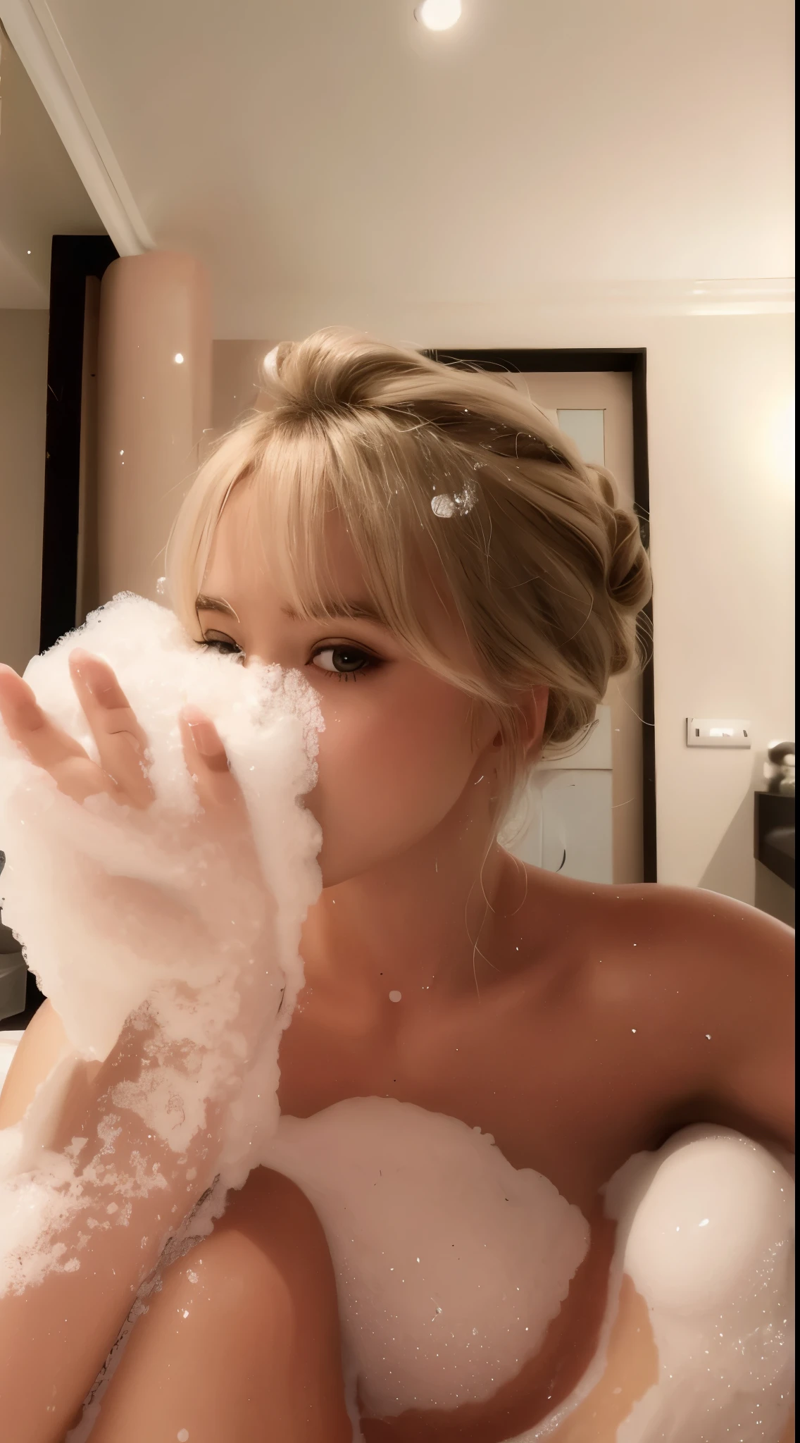 Woman arafed in a bathtub with a towel and soap., tuesday weld in a bubble bath, Katy Perry arreglando un fregadero con fugas, bubble bath, burbujeante, Miley Cyrus, Imogen Poots, Irina Nordsol Kuzmina, Imagen de perfil, Subido, hermosa dama, side portrait of Imogen Poots, exclusivo, bleeding in the bath, Emilia Clarke