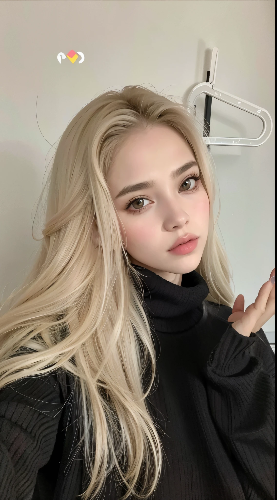 Mujer rubia con pelo largo y cuello alto negro posando para una foto., Ava Max, long cabello rubio y ojos grandes, Chica perfecta de pelo blanco, cabello rubio y ojos grandes, Anna Nikolanova aka Newmilky, Yelena Belova, Cabello largo y rubio y ojos grandes, Anastasia Ovchinnikova, angelina stroganova, Una chica con cabello rubio