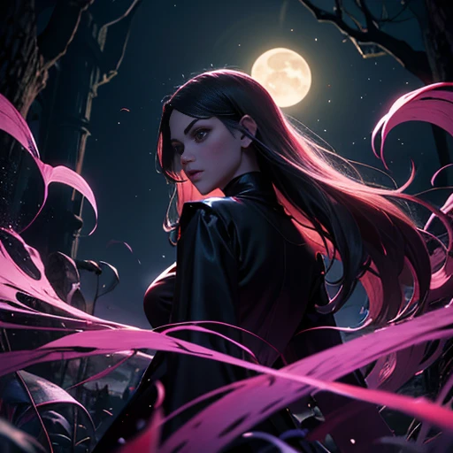 "Em uma noite de lua cheia, while the shadows dance to the sound of the night wind, a vampira de longa jornada desperta de seu sono eterno. Seus olhos escarlates brilham como rubis sedutores, reflecting centuries of wisdom and deep longings. Com passos graciosos, ela parte em uma nova jornada, seeking to find ancient answers in an ever-changing world. Em sua busca por significado, she will face supernatural challenges and encounters with other creatures of the night, as the line between humanity and darkness gradually blurs. Enquanto ela mergulha nas tramas intricadas de seu passado e desvenda segredos ocultos, the vampire discovers that her journey is much more than a personal quest: is a reflection of the soul's eternal search for redemption and understanding