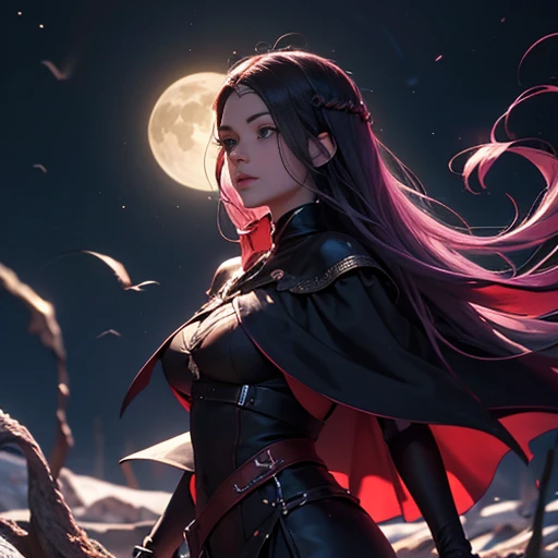 "Em uma noite de lua cheia, while the shadows dance to the sound of the night wind, a vampira de longa jornada desperta de seu sono eterno. Seus olhos escarlates brilham como rubis sedutores, reflecting centuries of wisdom and deep longings. Com passos graciosos, ela parte em uma nova jornada, seeking to find ancient answers in an ever-changing world. Em sua busca por significado, she will face supernatural challenges and encounters with other creatures of the night, as the line between humanity and darkness gradually blurs. Enquanto ela mergulha nas tramas intricadas de seu passado e desvenda segredos ocultos, the vampire discovers that her journey is much more than a personal quest: is a reflection of the soul's eternal search for redemption and understanding