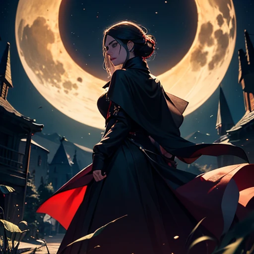 "Em uma noite de lua cheia, while the shadows dance to the sound of the night wind, a vampira de longa jornada desperta de seu sono eterno. Seus olhos escarlates brilham como rubis sedutores, reflecting centuries of wisdom and deep longings. Com passos graciosos, ela parte em uma nova jornada, seeking to find ancient answers in an ever-changing world. Em sua busca por significado, she will face supernatural challenges and encounters with other creatures of the night, as the line between humanity and darkness gradually blurs. Enquanto ela mergulha nas tramas intricadas de seu passado e desvenda segredos ocultos, the vampire discovers that her journey is much more than a personal quest: is a reflection of the soul's eternal search for redemption and understanding