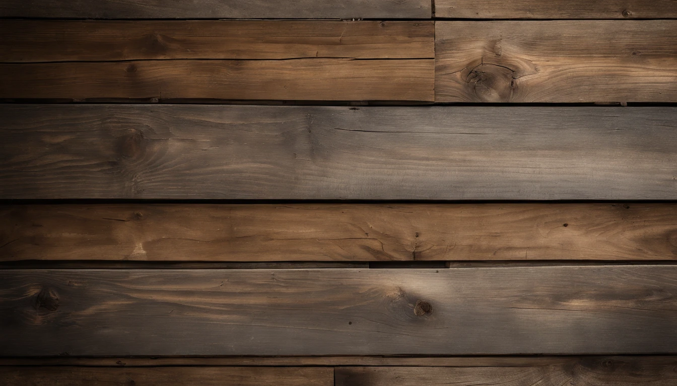 An aesthetic photo of a reclaimed wood wall, with its weathered and distressed texture, capturing the rustic and vintage charm of reclaimed wood in shades of gray, brown, and tan