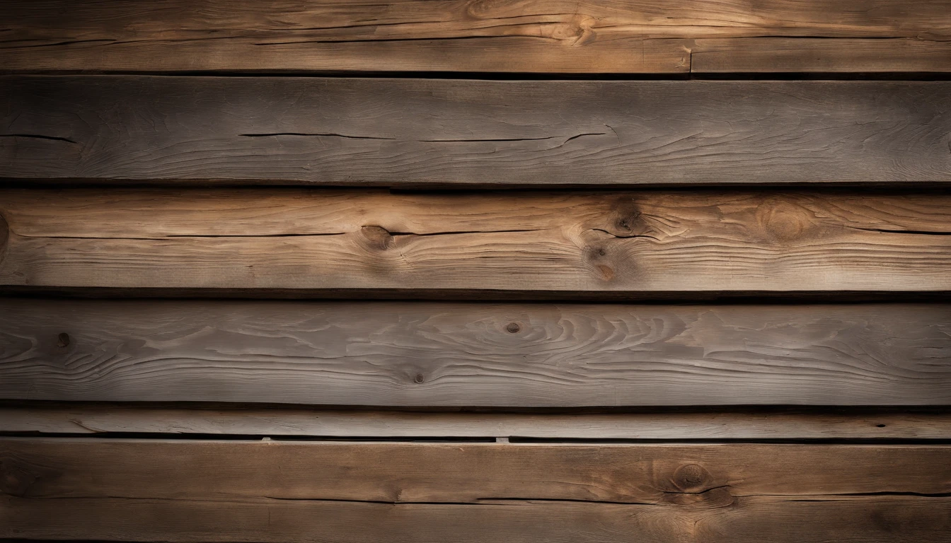 An aesthetic photo of a reclaimed wood wall, with its weathered and distressed texture, capturing the rustic and vintage charm of reclaimed wood in shades of gray, brown, and tan