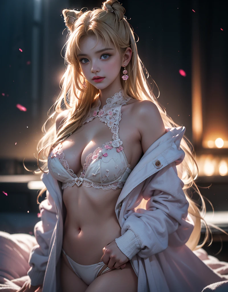 tmasterpiece,Highest image quality,super detailing,Best quality at best ,Extremely Delicately Beautiful, Very meticulous,Best quality at best, offcial art, extremely detaild的 CG unified 8k wallpapers, portrait photo of an, The most beautiful look,blond hair blue eyes,Radiant skin and radiant eyes, pretty skin,(Detailed lighting:1.2), (Beautiful and detailed light:1.3), deep understanding, beautiful nude color, iintricate, digitial painting, smooth private parts, Focus sharp, The end of the world, Epic reality,looking at the camera in, (HighDynamicRange:1.4),facing at the camera, (pastel colour:1.4), Beautiful big breasts,The end of the world的, giving up, com cores neutras, natta, Screen space refraction, (Complicated details, ultra - detailed:1.3), art stations, Cinema lenses, vignet, the complex background, buliding,Enchanted smile,face flushed,the shy,detailed back ground,Dreamcatcher earrings,sexy and sultry,(Obscenity exposed,Camel toes,Combing thick hair,),The sexiest look,eyes with brightness,半cleanness,Lace,cleanness,Hollow-out on,Correct bodies,黑蝴蝶若兰月影蜜桃奶茶细滑花绒凡尔赛超薄black in color礼裙,(Dresses of various colors lack color,black in color,in pink,purpleish color,red colour,blue colors,orange colors,green color,cyan colorloral floral,),black in color超薄Lace,