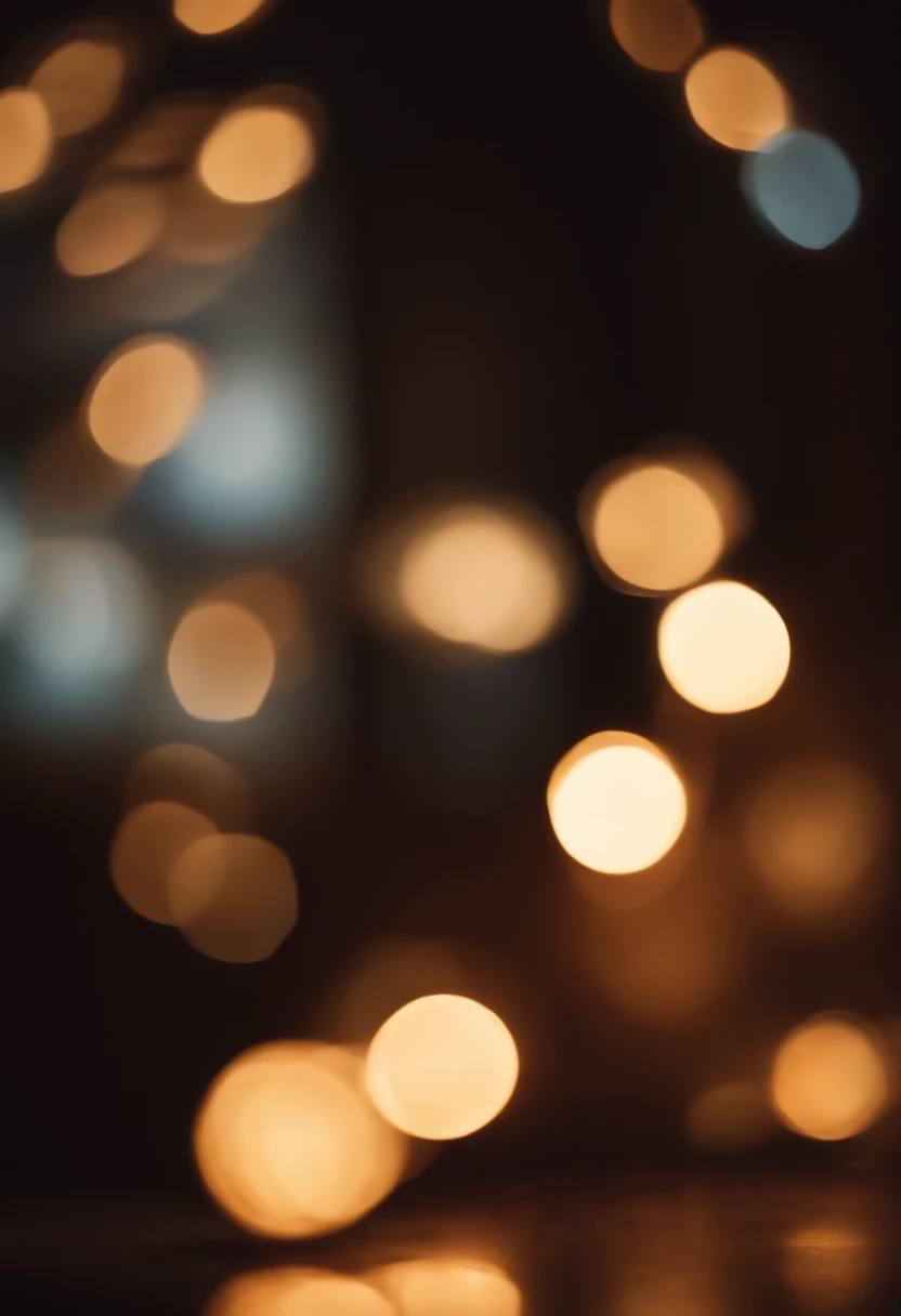a detail shot of a softly lit, abstract bokeh pattern, showcasing the delicate and sparkling lights as a soft and magical background.