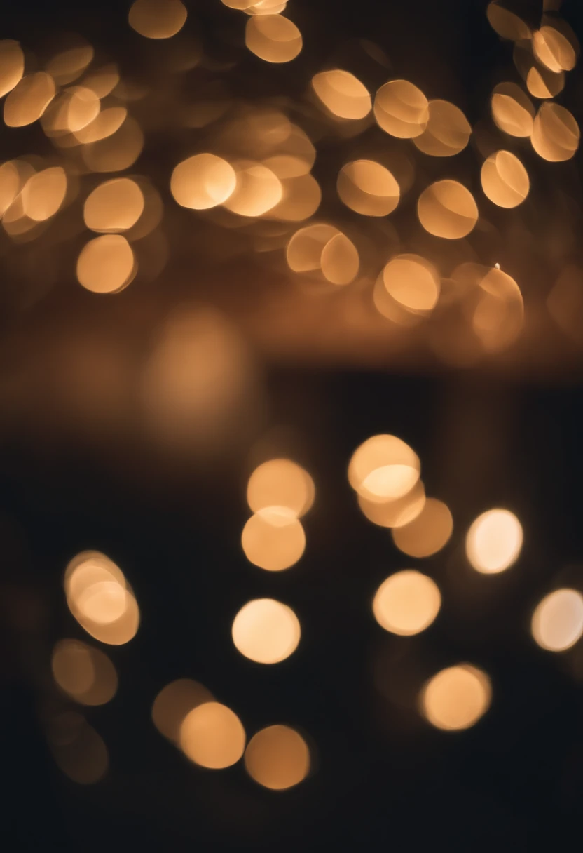 a detail shot of a softly lit, abstract bokeh pattern, showcasing the delicate and sparkling lights as a soft and magical background.