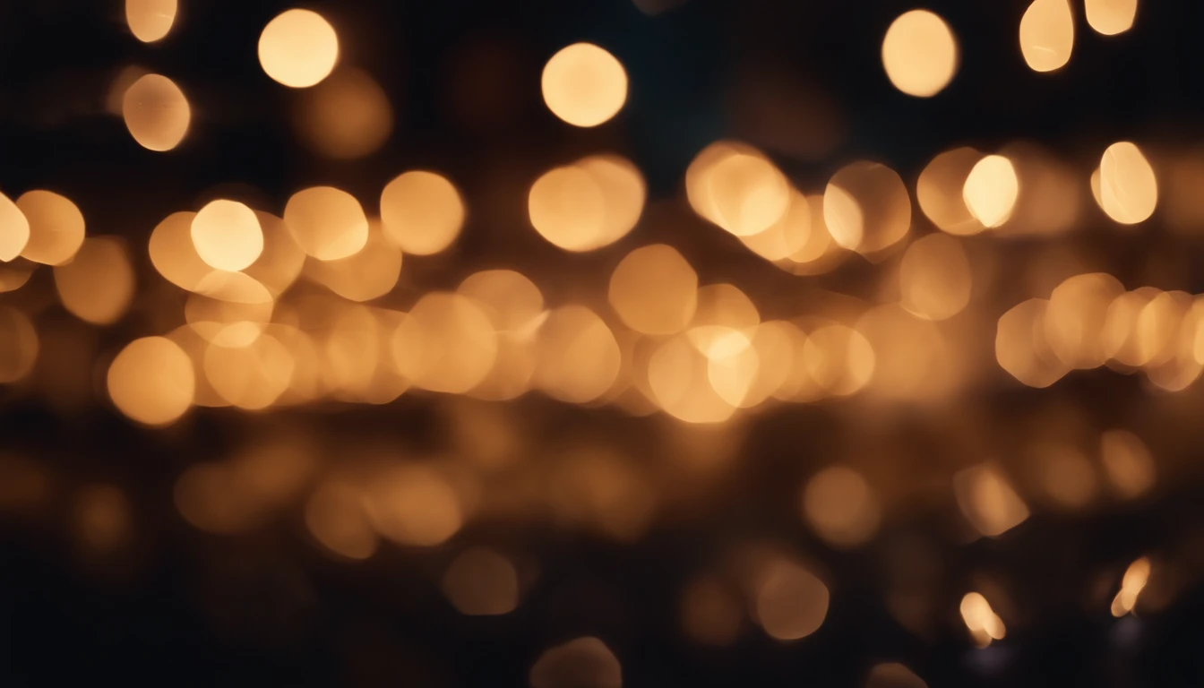 a detail shot of a softly lit, abstract bokeh pattern, showcasing the delicate and sparkling lights as a soft and magical background.