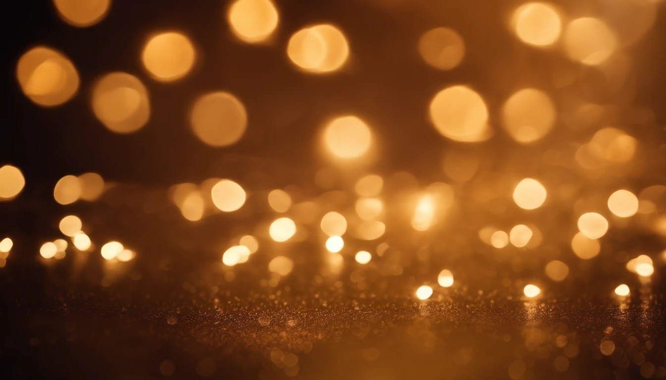 a detail shot of a softly lit, abstract bokeh pattern, showcasing the delicate and sparkling lights as a soft and magical background.