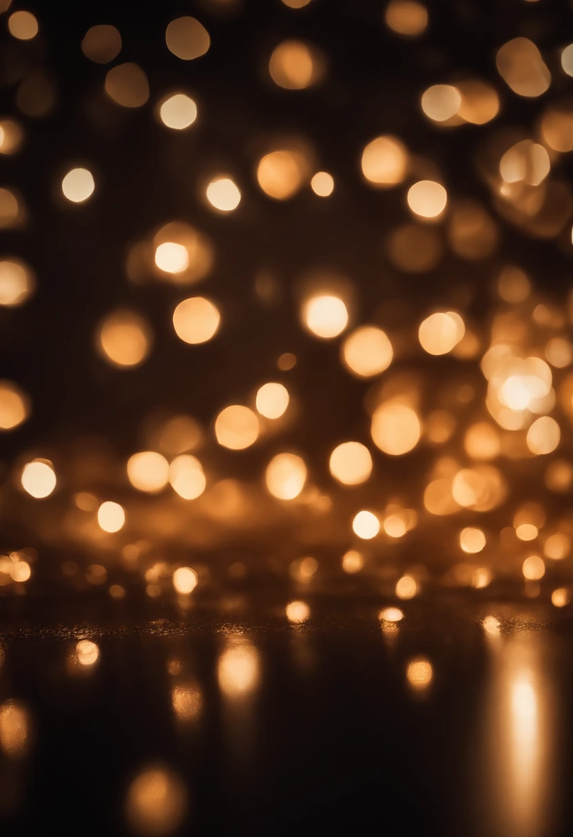 a detail shot of a softly lit, abstract bokeh pattern, showcasing the delicate and sparkling lights as a soft and magical background.