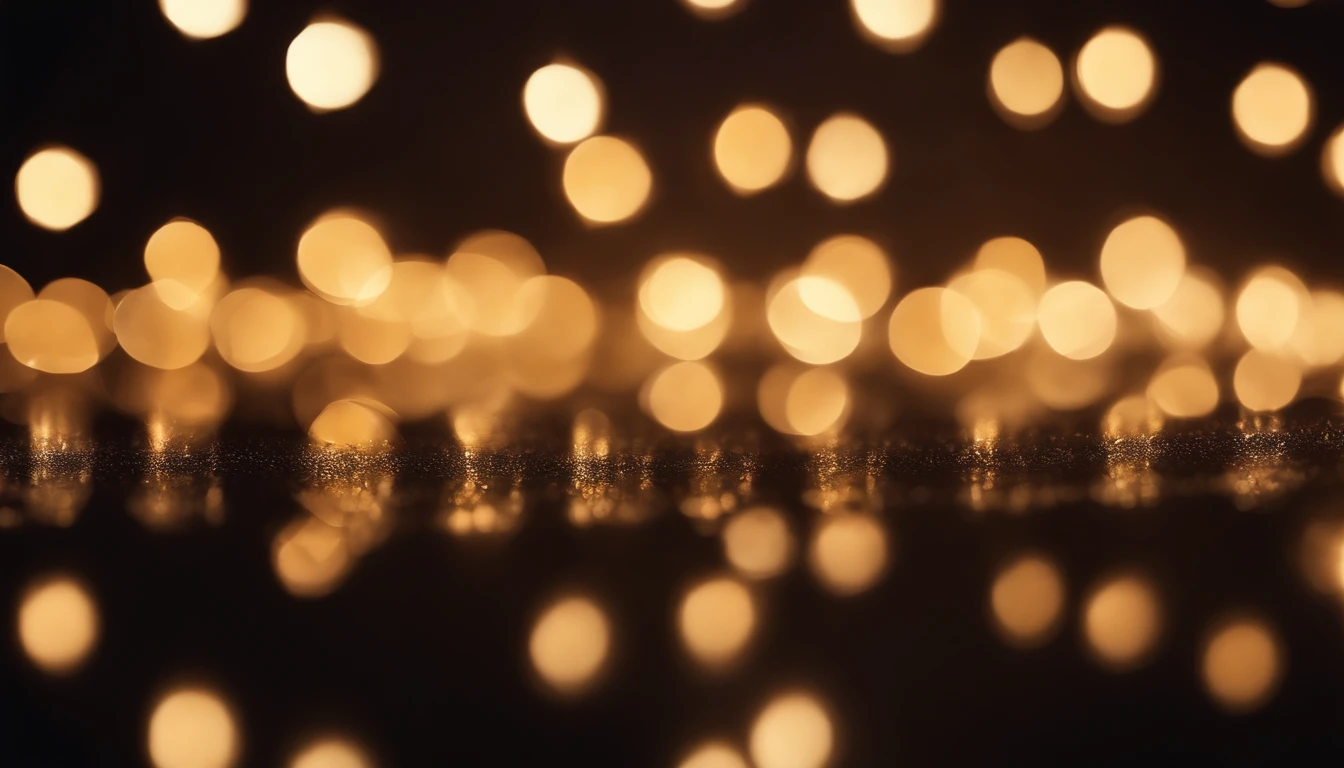 a detail shot of a softly lit, abstract bokeh pattern, showcasing the delicate and sparkling lights as a soft and magical background.