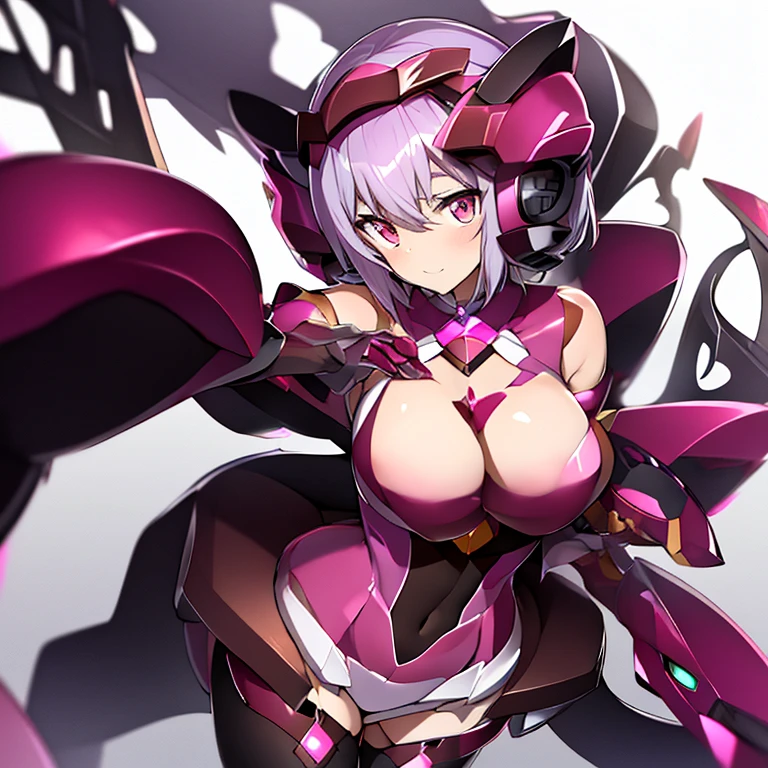 animestyle, akane shinjou, 1girl, solo, young woman, , short hair, crimson eyes, large_breasts, magical girl, cleavage, Ichaival