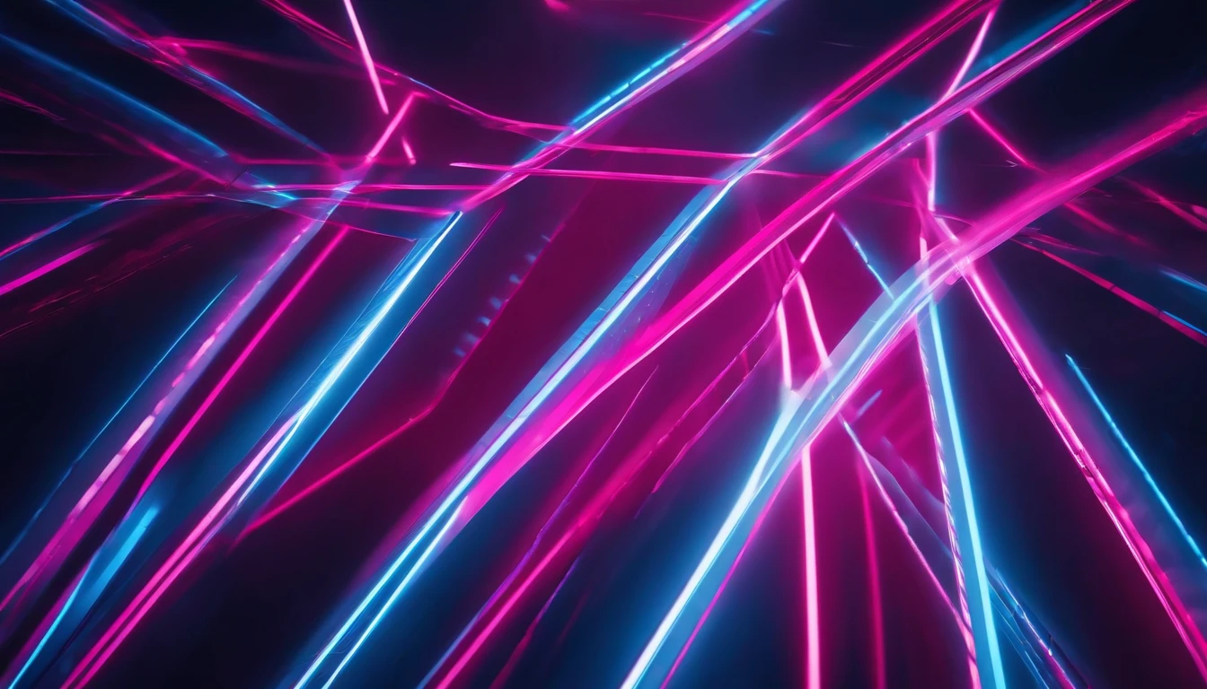 A minimalist background with a striking abstract pattern of bold, parallel lines in vibrant colors like electric blue and neon pink