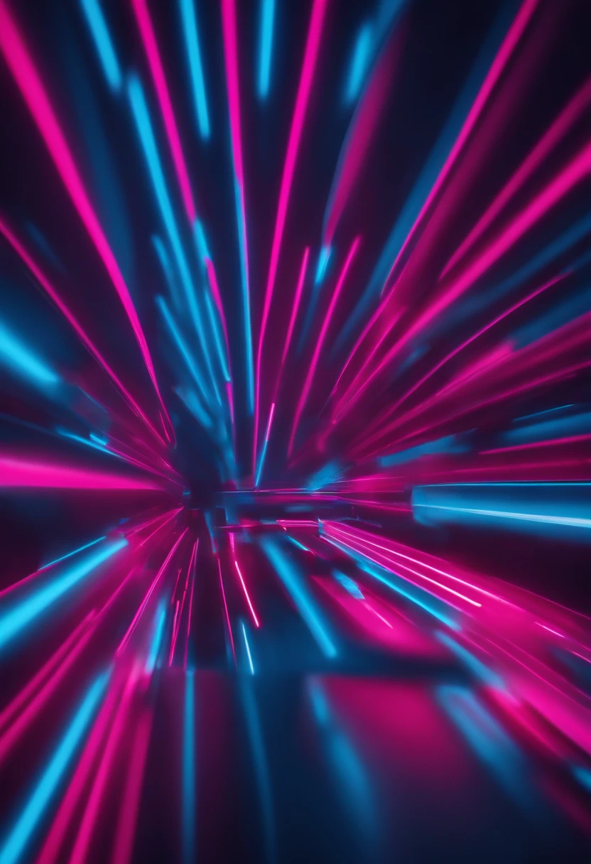 A minimalist background with a striking abstract pattern of bold, parallel lines in vibrant colors like electric blue and neon pink