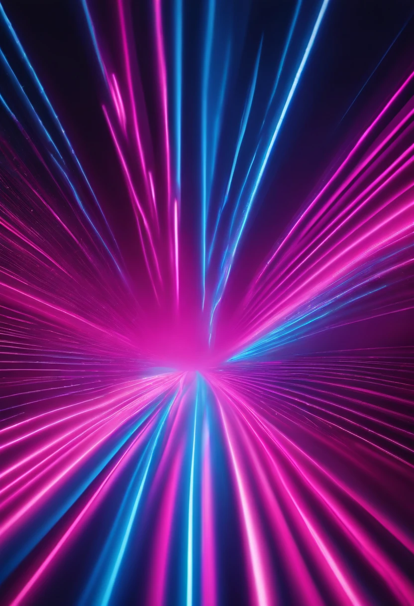 A minimalist background with a striking abstract pattern of bold, parallel lines in vibrant colors like electric blue and neon pink