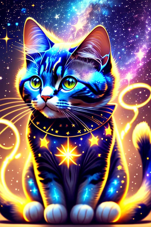 galactic cat,electric,zodiac signs, carpicorn