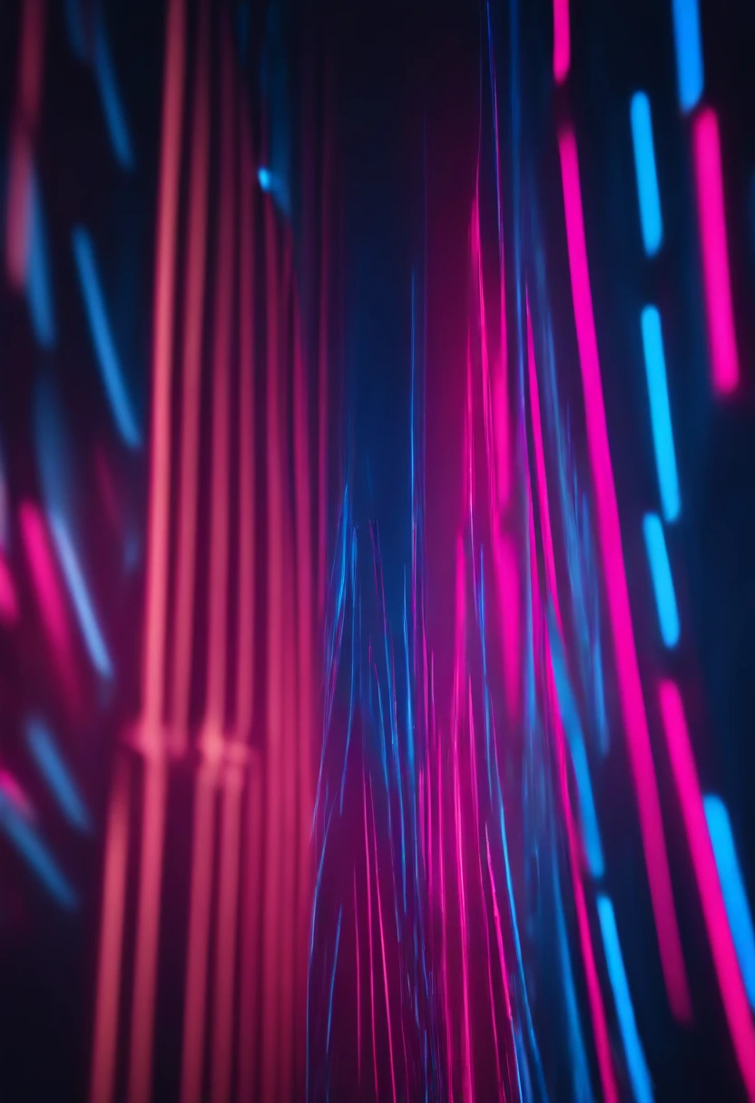 A minimalist background with a striking abstract pattern of bold, parallel lines in vibrant colors like electric blue and neon pink