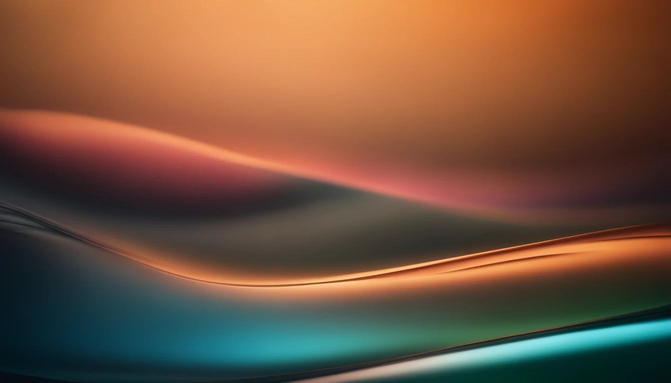 A high-resolution image of an abstract background with a gradient effect transitioning from warm tones such as orange and pink to cool tones like blue and green