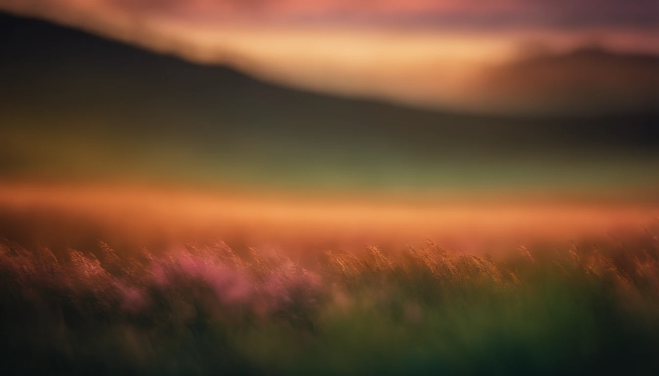 A high-resolution image of an abstract background with a gradient effect transitioning from warm tones such as orange and pink to cool tones like blue and green