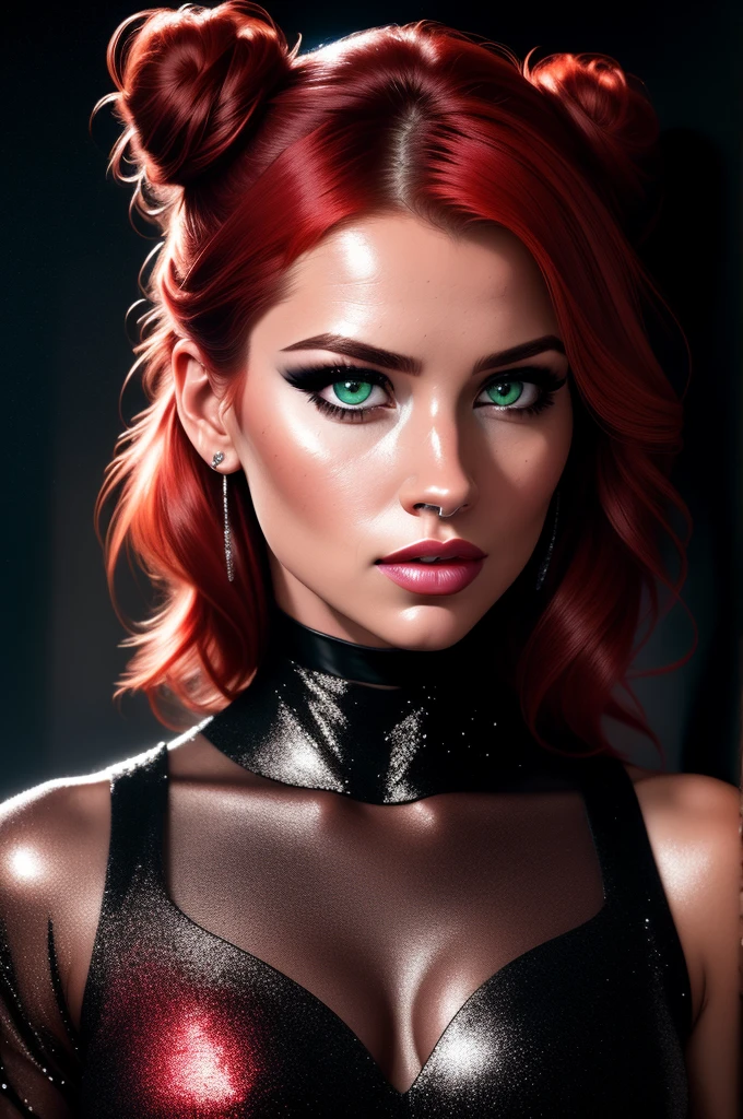 (basety style:1.2),
(darkness:1.1), clouds, deep shadow, darkness, award winning photo, extremely detailed, amazing, fine detail, absurdres, ([Cobie Smulders|Jennifer Aniston|Emilia Clarke]:0.8), highly detailed woman, extremely detailed eyes and face, piercing green eyes, detailed clothes, skinny, shinny glossy skin, subsurface scattering, (gothic:0.8), double bun, bangs, frills, skirt,red hair, by lee jeffries [(colorful explosion psychedelic paint colors:1.21)::0.15], nikon d850 film stock photograph 4 kodak portra 400 camera f1.6 lens rich colors hyper realistic lifelike texture dramatic lighting unrealengine trending on artstation cinestill 800 tungsten, Style-Neeko