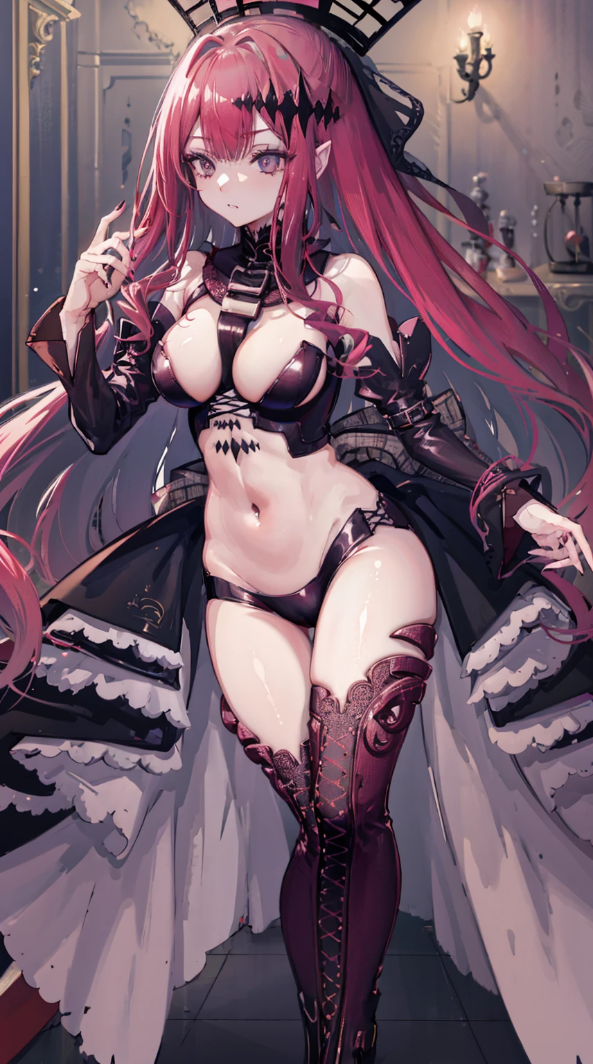 1girl, female photo,solo,in the dark luxury room,there are spider net,gothic style,high quality, (((Best quality))), 8K, (ultra detailed),masterpiece