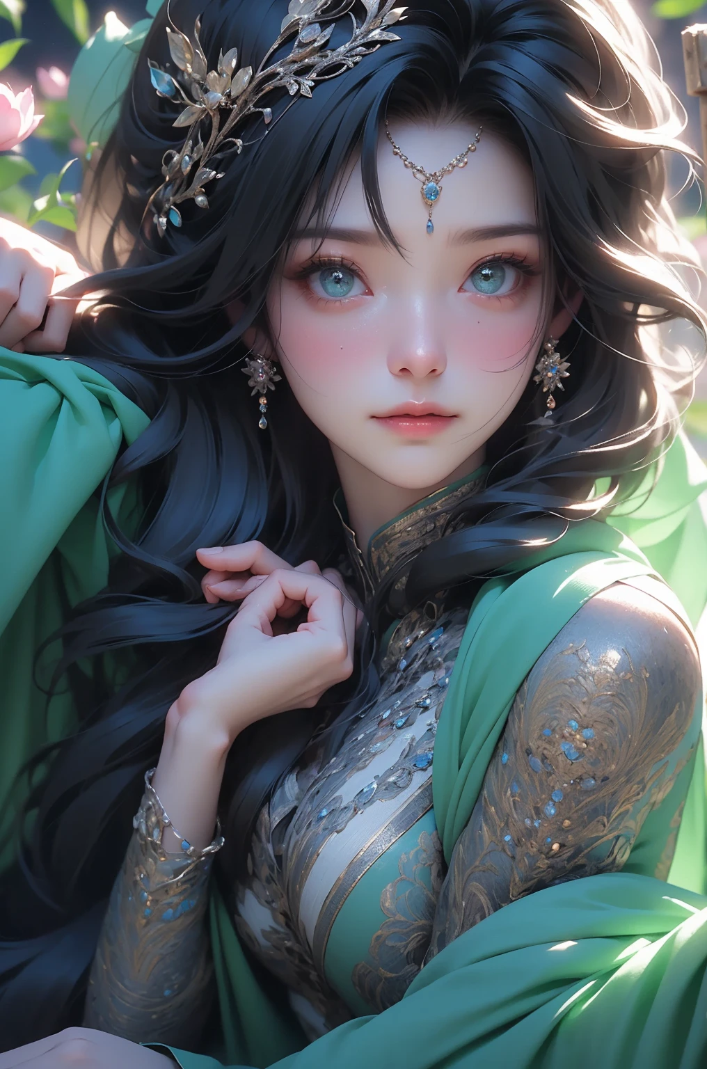(best quality,3D,8K,highres,masterpiece:1.2),hoodie,anime style girl,detailed lineart,digital enhancement,close-up,anime core,flowing fabric,grimacing,big eyes,cute,teary,colored hair,dynamic pose,sparkling eyes,vibrant colors,soft shading,expressive emotions,dreamy atmosphere,misty background,mysterious lighting,dramatic shadows,beautiful scenery,natural setting,serene mood,light breeze,falling petals,fantasy elements,ethereal beauty,enchanted garden,whimsical charm,serenity and tranquility.