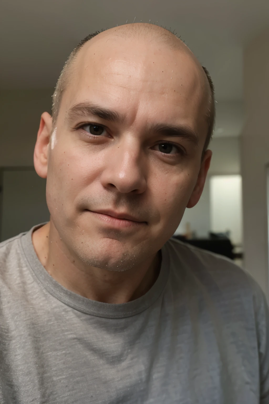 Bald middle aged man