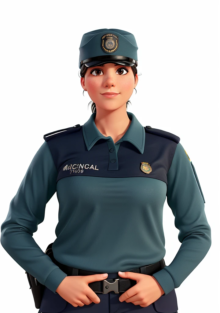 Mujer policia joven dinamica saludable