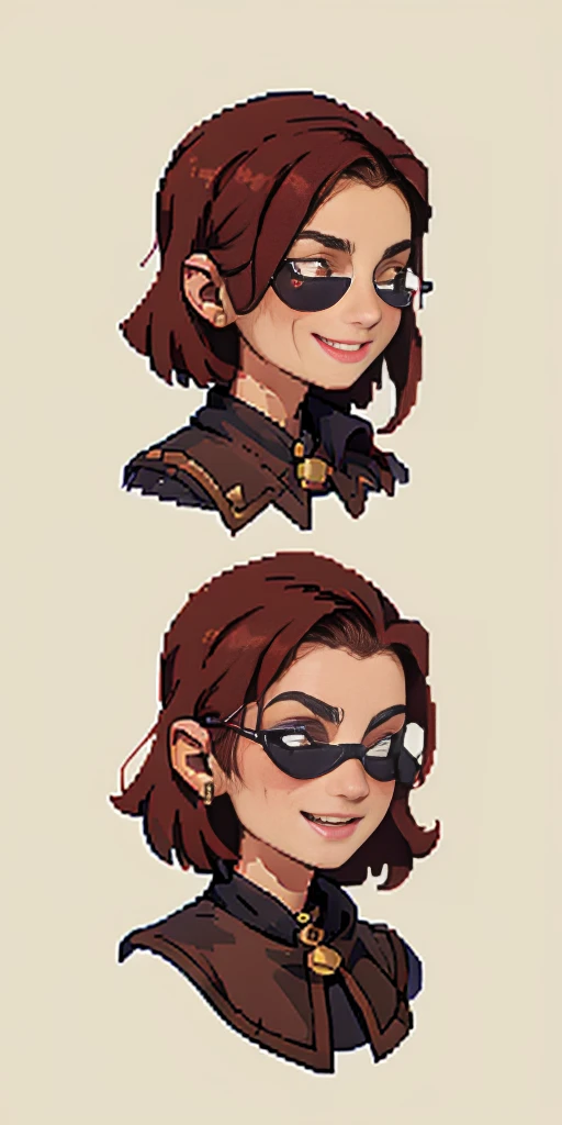 slave female, smirking smile red blush, blindfolded, low magic age woman, Fantasy Portrait Pack, female Characters. artstation.com