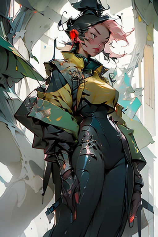 01((Very nice girl in full height)). With a green dragon. Anime milf with pink hair posing in black and blue outfit with green dragon, tanned skin, . She is very beautiful. A cool girl in a leather corset, pink hair with two tails and blue eyes, high black leather boots, black gloves on her hands. Blue fog, New Year's lights - the street of the old city, in the Christmas park, winter weather, cold, night - lights, She is outside - happy.
02_ Highest quality modern, art deco, surrealism. Side lighting, warm light, cool shadows. Chiaroscuro, contrasting shapes, volume and depth of the image. Slight blur in the background. Dust squeaks underfoot. Soft lighting.
03_Highest quality, cinematic rendering. Epic setting, Green dragon and Sexy anime milf girl. Soft side - contrast lighting, warm light, soft - deep cold shadows. Ocher, sepia, cold lateral reflex. (Dark leather, metal, several colors decorate the composition). animation, masterpiece. Unreal engine, FUL SD. 16K. Deep focus, high color range.