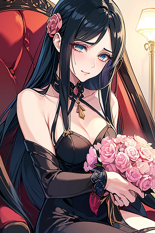 (masutepiece, Digital Art, Digital Illustration, 4K, 8K, Ultra-detailed, beautiful image, Sharp Image, Photorealistic, Raw photo, Perfect face, Perfect lines, Perfect eyes, Soft lighting) 1 woman, (Long Black Hair,straight haired,Bullish gaze,Beautie,ellegance,mode ,Onepiece,Solid makeup,23 y-o woman,small tits:1.3),スーツ姿のハンサムなember性2人, (ember,ember性はスーツ姿,well-muscled,Firm shoulder width, emberの,Boyish hairstyle,English gentlemanly style,クールな表情の30代ember性,明るい笑顔の28歳ember性:1.2),Antique furnishings,Antique Clamps,Antique chair,chandeliers,Crystal Glass,Luxury,fantastical light,Marble fireplace,(embarrassed from,Shy smile,Bouquet of pink roses:1.2),Antique sofa,Leather sofa,Crying face,Crying in frustration,Beautiful tears、the kiss、kiss、a couple、couple kissing、Romance、ssex、Have 、Wet pubic area、insert 、、Overflowing、Full body painting,(一人の女の子と一人のember,Having :1.5),(ember, emberの,Rubbing the girl's boobs:1.2),Cheek dyeing、gasping face、embarrassed、boredom、begging、Unhappy、Greedy expression,Wet pubic area、 xen、Open your crotch wide、Cowgirl、Fluttering chest、Wet shirt、Sheer black lace underwear、Underwear to take off、