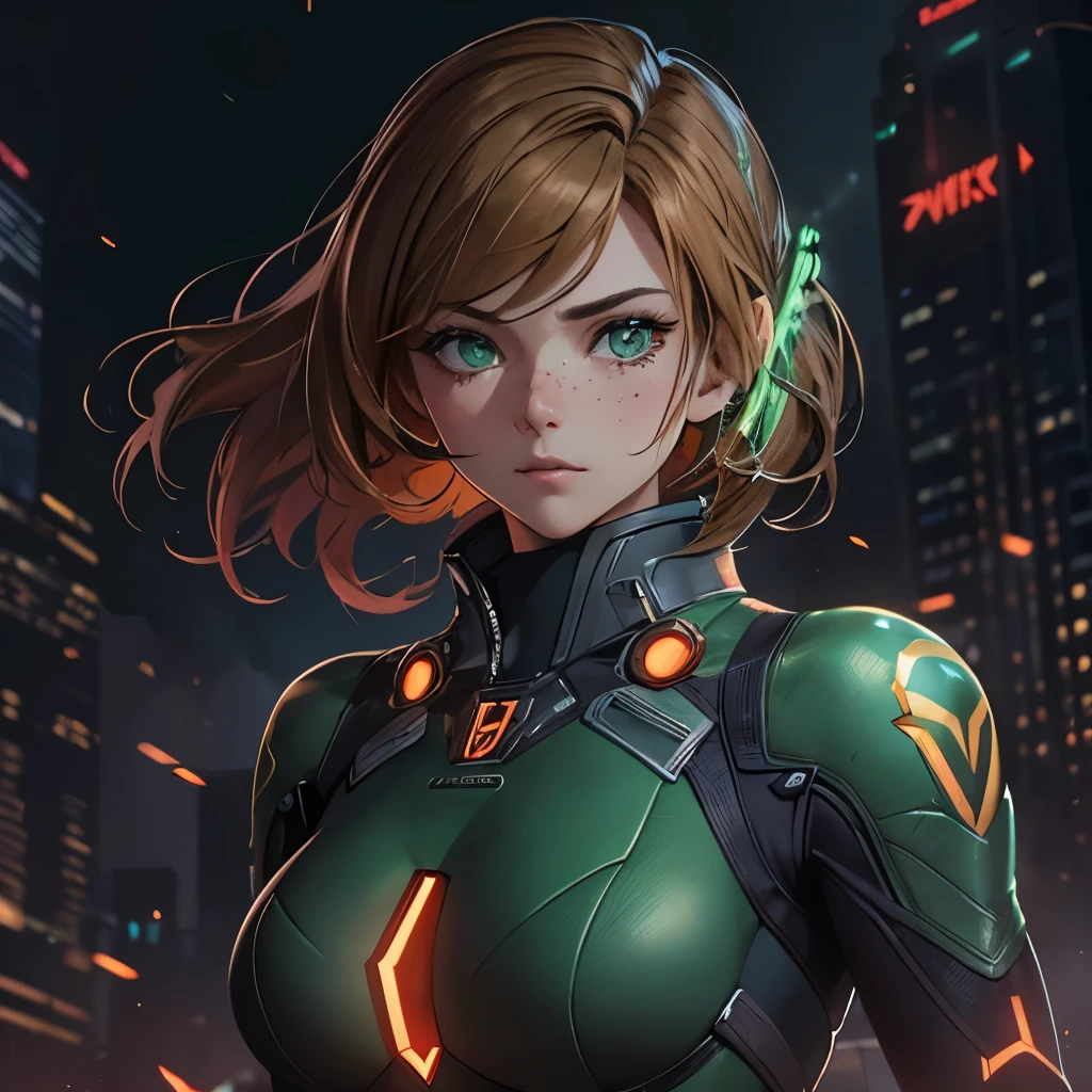 futuristic environment
center frame, dark alley, action shot, turning invisible
1girl, 25 years old, slender body, slender limbs, ginger hair, long hair, twin pony tails, messy pony tails, green eyes, glowing eyes, light freckles, big boobs
black pants, shirt, puffy jacket, tactical gear
magic, becoming invisible, partially translucent, magical energies
dramatic lighting