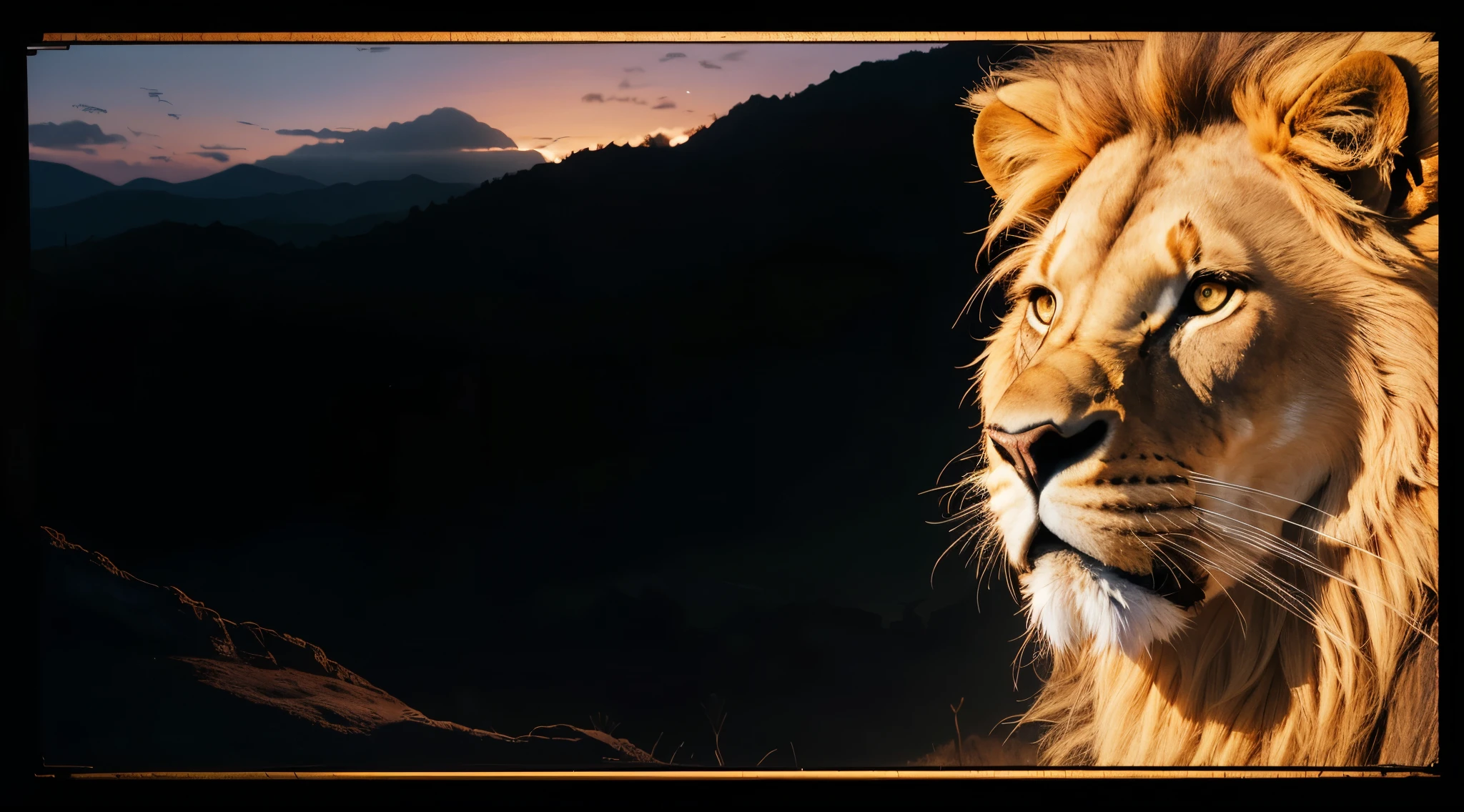 Lion, Divine Lion, Lion King, Lion Majestic, natural, Natureza, renderizado, fotorrealista, UltraHD, 4k, texturasdetalhadas, thunders, sombras detalhadas, cores detalhadas, por do sol, sol se pondo, Sunset, Natureza Linda, Great Divine, por do sol, contraste detalhado, contraste realista, alta resolução, cores detalhadas, fogo, eletricidade, divina criatura, 8k, Detailed Realistic, 16K, 8K, HD, Elegante,