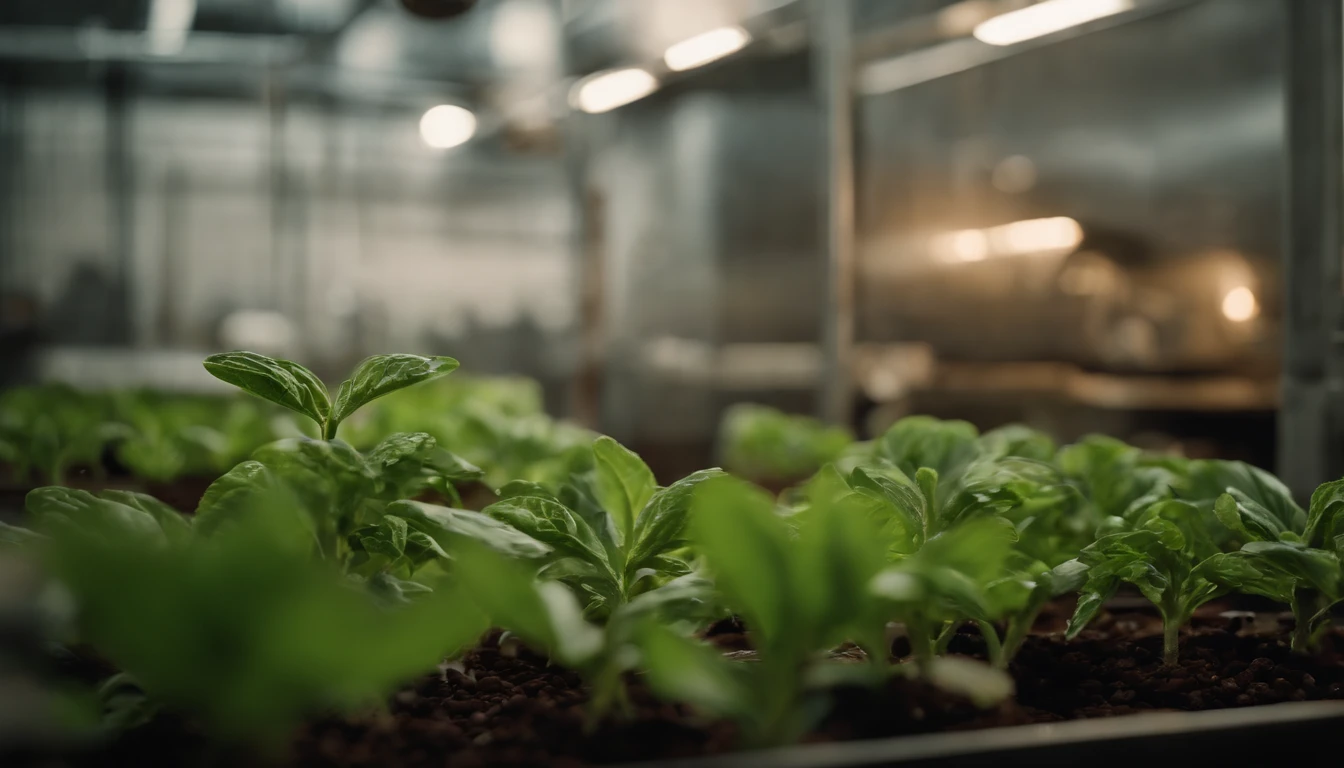 A close-up shot of an engineered plant with increased nutrient content, showcasing the potential for improving human nutrition and addressing food security challenges
