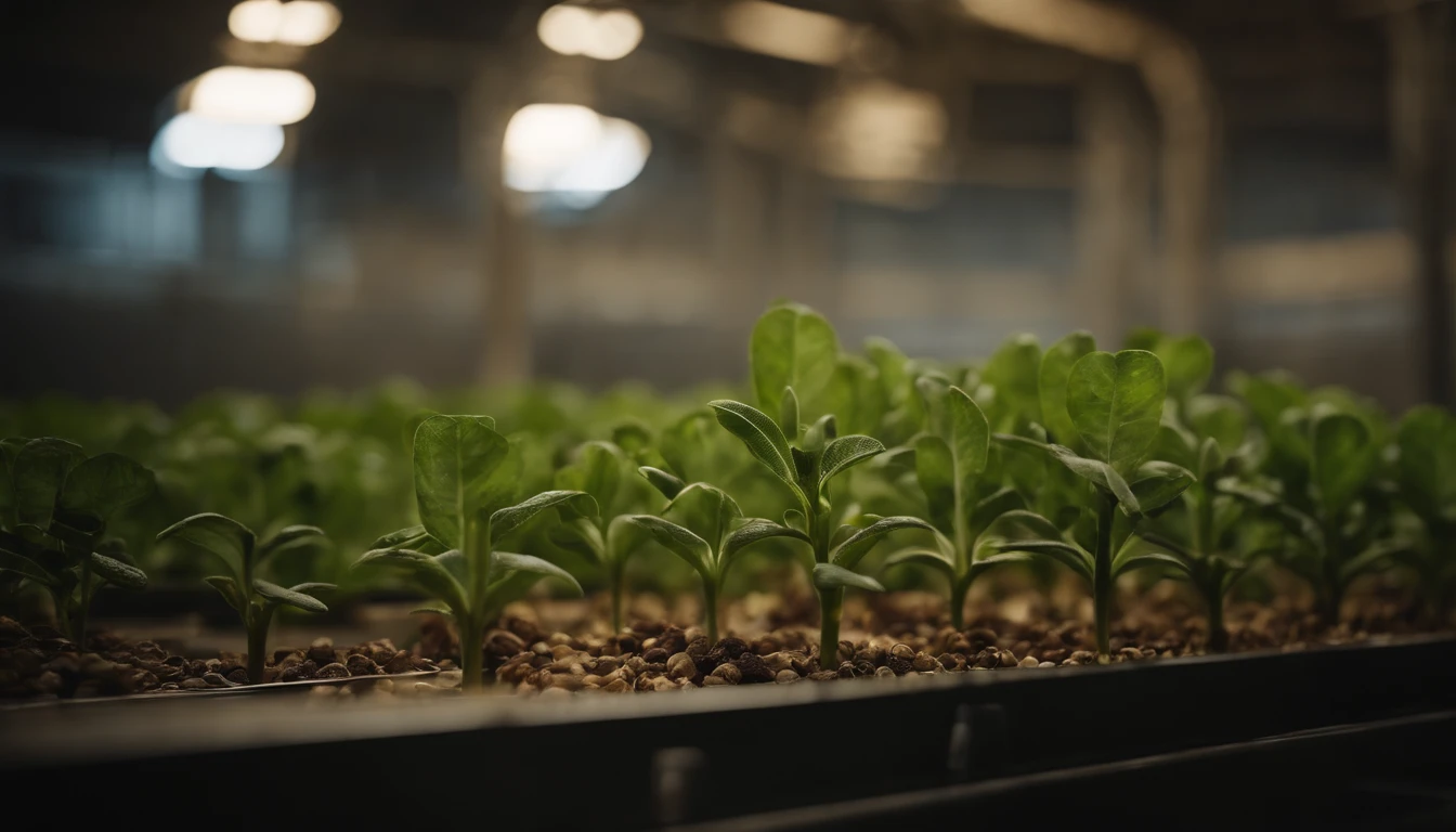 A close-up shot of an engineered plant with increased nutrient content, showcasing the potential for improving human nutrition and addressing food security challenges