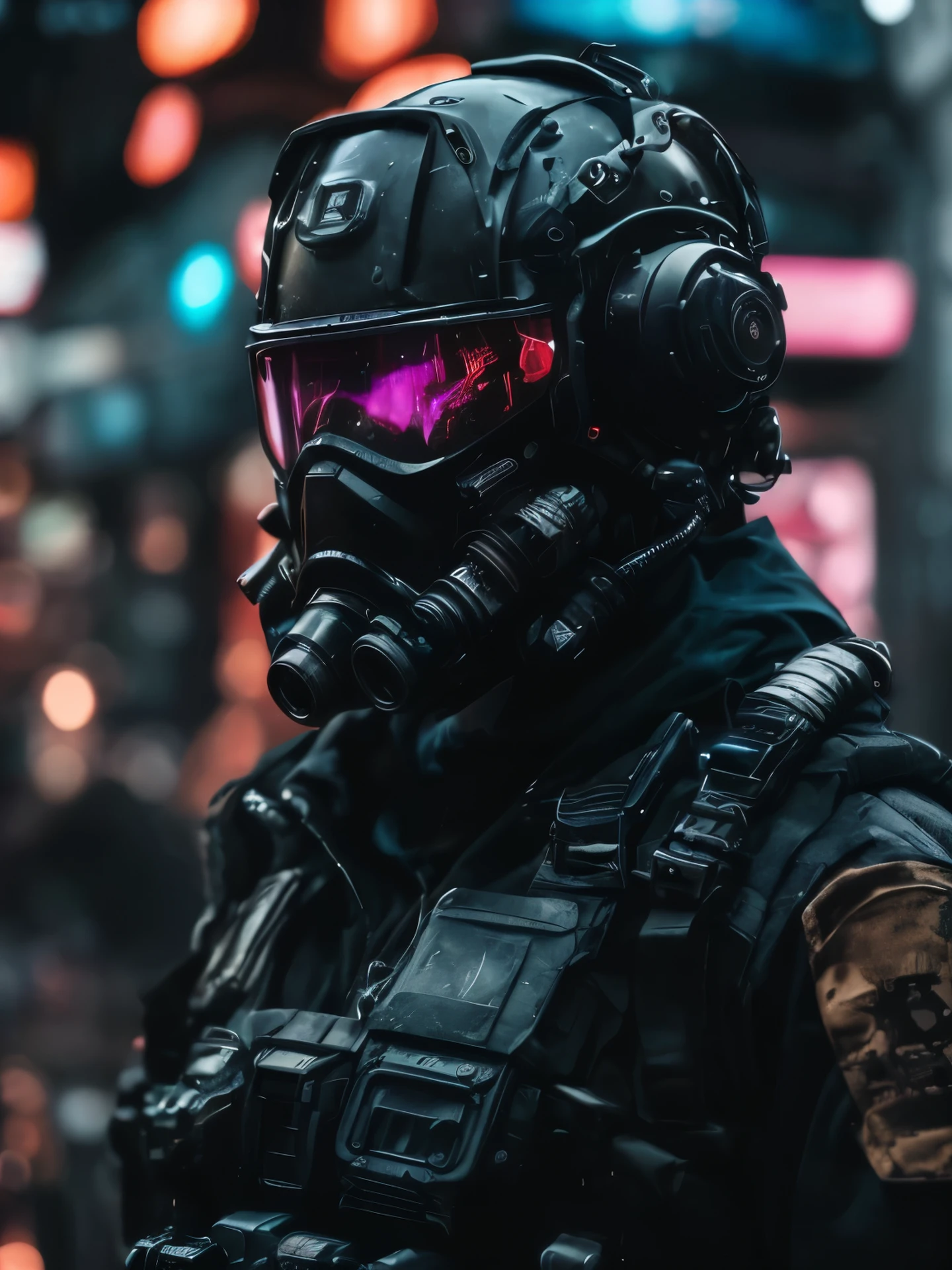 a close up of a man wearing a helmet and a gas mask, cyberpunk soldier, futuristic soldier, sci-fi soldier, cyberpunk imperial military, cyberpunk techwear, master chief in cyberpunk city, badass anime 8 k, aesthetic cyberpunk, muted cyberpunk style, cyberpunk vibe, dressed in tactical armor, cyberpunk armor, has cyberpunk style, cinematic 4 k wallpaper