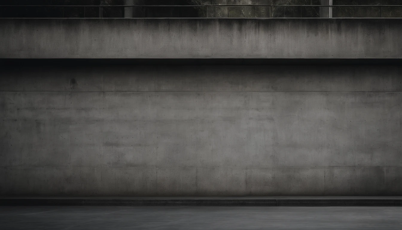 An aesthetic photo of a concrete wall, with its rough surface and subtle patterns, showcasing the raw and industrial texture of concrete in shades of gray, creating a modern and minimalist aesthetic