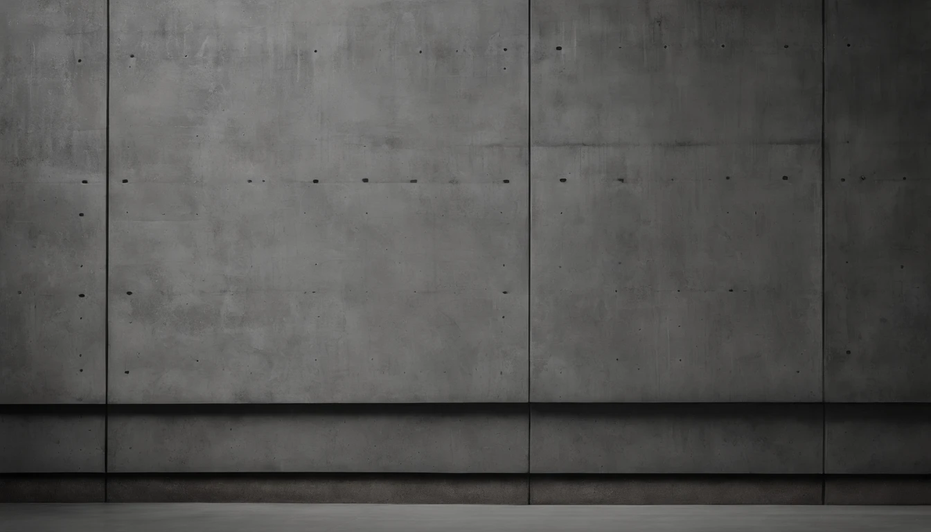 An aesthetic photo of a concrete wall, with its rough surface and subtle patterns, showcasing the raw and industrial texture of concrete in shades of gray, creating a modern and minimalist aesthetic
