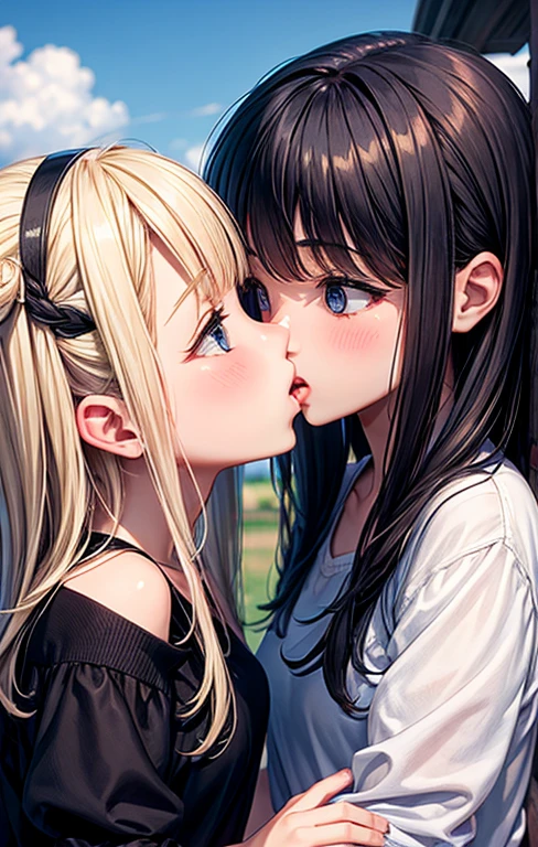 2 girls kissing
