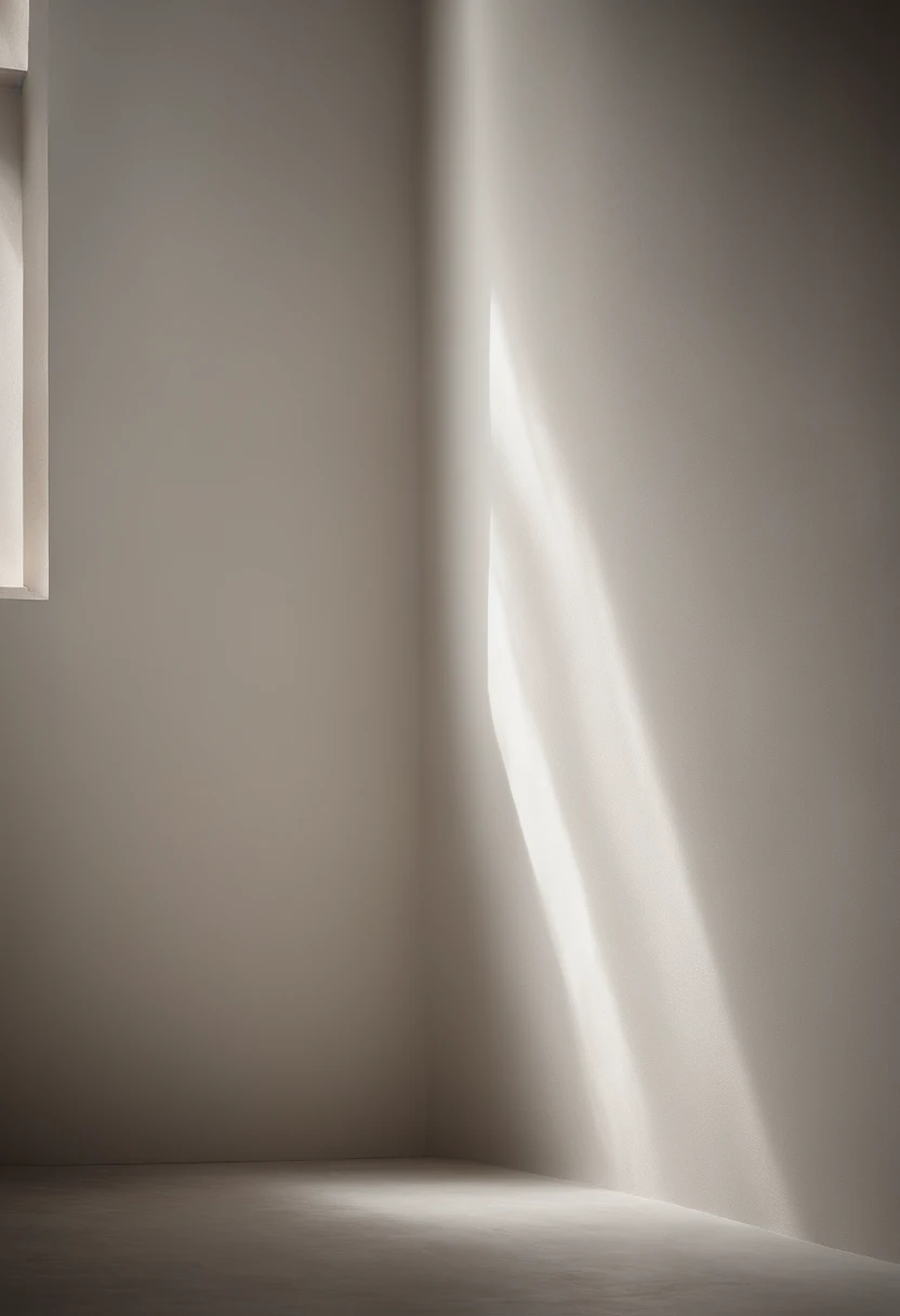 An aesthetic photo of a plastered wall, with its smooth and subtly textured surface, highlighting the clean and minimalist aesthetic of plaster in shades of white, cream, or light gray