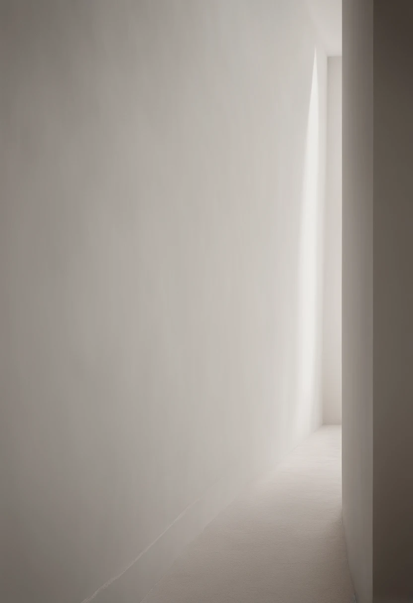 An aesthetic photo of a plastered wall, with its smooth and subtly textured surface, highlighting the clean and minimalist aesthetic of plaster in shades of white, cream, or light gray