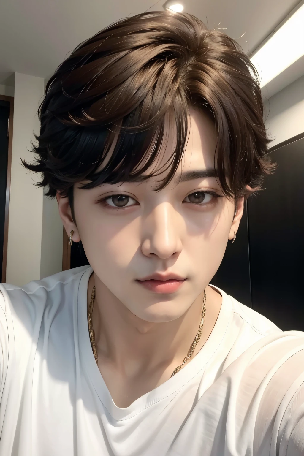 Jungkook bts, musculoso, cabelos grandes, jeon Jungkook, selfie, melhor qualidade, bonito, Bts jeon.